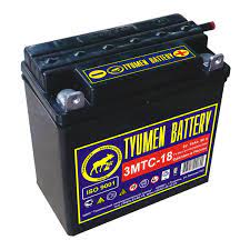 Аккумулятор мото TYUMEN BATTERY 3МТС-18 18Ah (90А) (6V) оп (-;+)