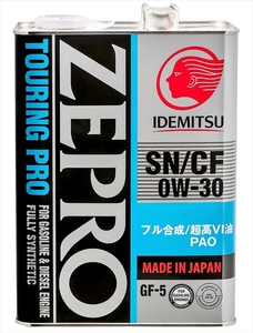 Масло моторное Idemitsu ZEPRO Touring PRO F-S (мет. банка) 0W30, 4л