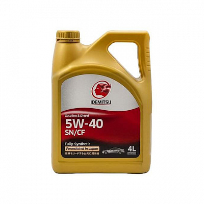 Масло моторное Idemitsu FULLY-SYNTHETIC (пласт) 5W40, 4л